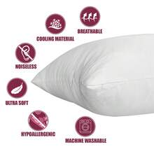 Throw Pillows Insert Cushion Pack Of 4 Ultra Soft Bed & Couch Sofa Decor Pillows - White - View 6