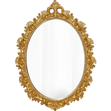 Vintage European Style Carved Decorative Accessory Gold Foil Hollow Engraved Decorative Mirror, Wall Mounted Vanity Mirror Home Bathroom Decor Fall Decor Makeup Organizer Bathroom Accessories Back To School
