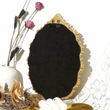 Vintage European Style Carved Decorative Accessory Gold Foil Hollow Engraved Decorative Mirror, Wall Mounted Vanity Mirror Home Bathroom Decor Fall Decor Makeup Organizer Bathroom Accessories Back To School