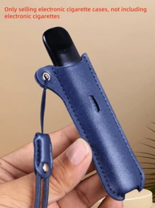 Estojo/Capa Protetora para Cigarro Eletrônico, com Cordão para Pescoço, Adequado para Cigarro Eletrônico RELX, Feito em Couro com Textura de Pele de Carneiro, Resistente ao Desgaste e a Arranhões, Ideal para Negócios, Acessórios para Fumantes, Armazenamento de Cigarros, Estojo para Cigarros, Presentes