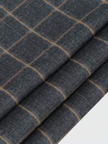 CLOUDSTYLE Men's 3-Piece Suit Set, Including Plaid Print Lapel Neck Single-Breasted Long Sleeve Jacket, Vest And Pants, For Business Travel And Daily Wear, Spring And Autumn - Dark Grey - View 7