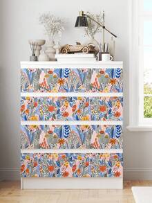 彩色花卉即剥即贴壁纸 - 17.7 英寸 X 6.5 英尺或 9.8 英尺卷 | 易于粘贴的乙烯基、可拆卸植物墙贴花，适用于客厅、卧室、厨房 | 防水家居装饰即剥即贴壁纸，适用于客厅即剥即贴壁纸 - 彩色 - 查看 4