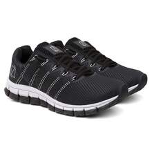 Men's Sports Shoes Training Gym Running Walking Light And Soft - 黑色 - 查看 2