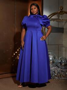 Faeriesty Women Plus Formal & Evening Dresses, Elegant Prom Dress, For Wedding Guest, Graduation, Dinner - Royal Blue - View 3