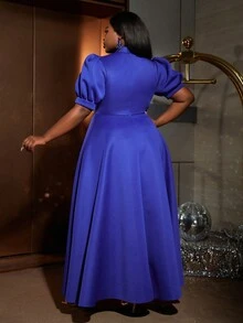 Faeriesty Women Plus Formal & Evening Dresses, Elegant Prom Dress, For Wedding Guest, Graduation, Dinner - Royal Blue - View 2