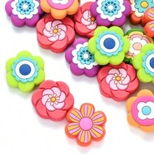 5 PEÇAS Contas de Flor de Silicone Coloridas para Fazer Joias, Acessórios de Colar e Artesanato DIY, para Presentes Feitos à Mão e Criações