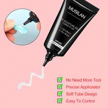 MUSILAN 3D 指甲胶透明造型凝胶 30g 免擦拭造型凝胶 适用于指甲饰品水钻指甲饰品雕刻美甲设计 用于水钻装饰 - 無色 - 查看 2