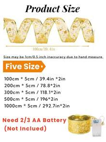 圣诞丝带灯、金色/银色圣诞树装饰、丝带仙女灯、圣诞树吊坠礼物，适用于婚礼、新年、生日、主题派对、圣诞节、感恩节、花园庭院、楼梯壁炉装饰 - 彩色 - 查看 11