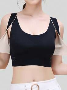 Women's Seamless Bra Push Up Bra Front Button Bras Tops Back Hollow Out Breathable No Steel Ring Bra Sexy Bras No Steel Ring Bra Female Lingerie Underwear - Black - View 4
