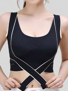 Women's Seamless Bra Push Up Bra Front Button Bras Tops Back Hollow Out Breathable No Steel Ring Bra Sexy Bras No Steel Ring Bra Female Lingerie Underwear - Black - View 3