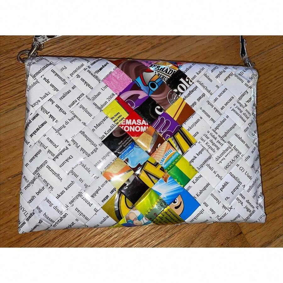 UPCYCLING BY MILO CANDY WRAPPER SMALL CROSSBODY PURSE NEW! SHEIN USA