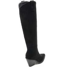 Bottes Haute Western à Talon épais And Bout Point Décoratif - Black 5791-1 - View 4