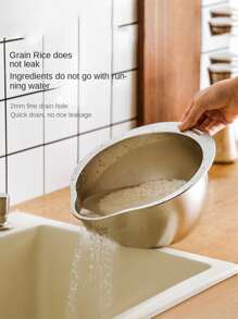 Multi-Style 304 Edelstahl Gemüse Waschbecken, Abtropfkorb, Sieb, Reisewäsche Sieb, Filterschüssel, Multifunktional