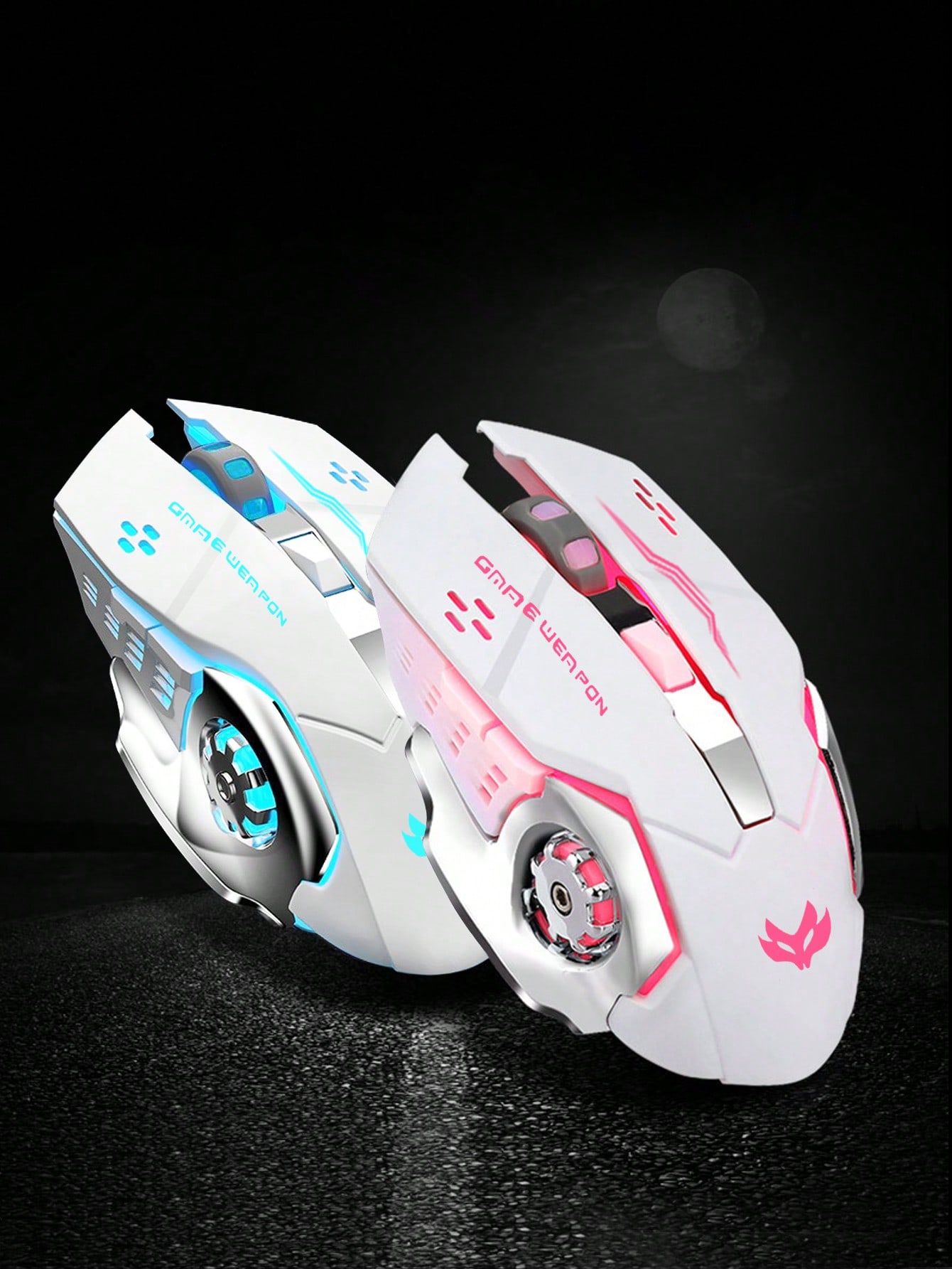 فأرة ألعاب لاسلكية صامتة وقابلة لإعادة الشحن 2.4 ج...