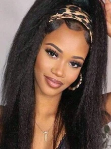 Deep Curly Human Hair Headband Wig Wear And Go Glueless Deep Wave Brazilian Virgin None Lace Front Human Hair Wigs For Black Women Friendly For Beginner 10s Easy Wear High 250 Density 20 Inches Natural Color - 淫 覺 - 查看 2