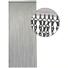 Aluminium Door Fly Screen Metal Chain Curtain Blind Insect Blinds 214cm X 90cm