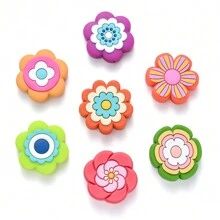 5 PEÇAS Contas de Flor de Silicone Coloridas para Fazer Joias, Acessórios de Colar e Artesanato DIY, para Presentes Feitos à Mão e Criações