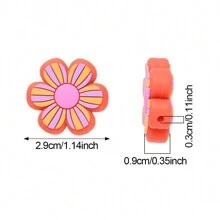 5 PEÇAS Contas de Flor de Silicone Coloridas para Fazer Joias, Acessórios de Colar e Artesanato DIY, para Presentes Feitos à Mão e Criações