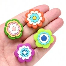 5 PEÇAS Contas de Flor de Silicone Coloridas para Fazer Joias, Acessórios de Colar e Artesanato DIY, para Presentes Feitos à Mão e Criações