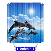 3D Printed Waterproof Bathroom Shower Curtain Heavy Duty Polyester Fabric Bath Curtain Sets Mildew Resistant With 12PCS Hooks Bathroom Accessories 72''x72'', 72''x78'' Home Bathroom Decor Fall Decor Back To School - Multicolor - View 7