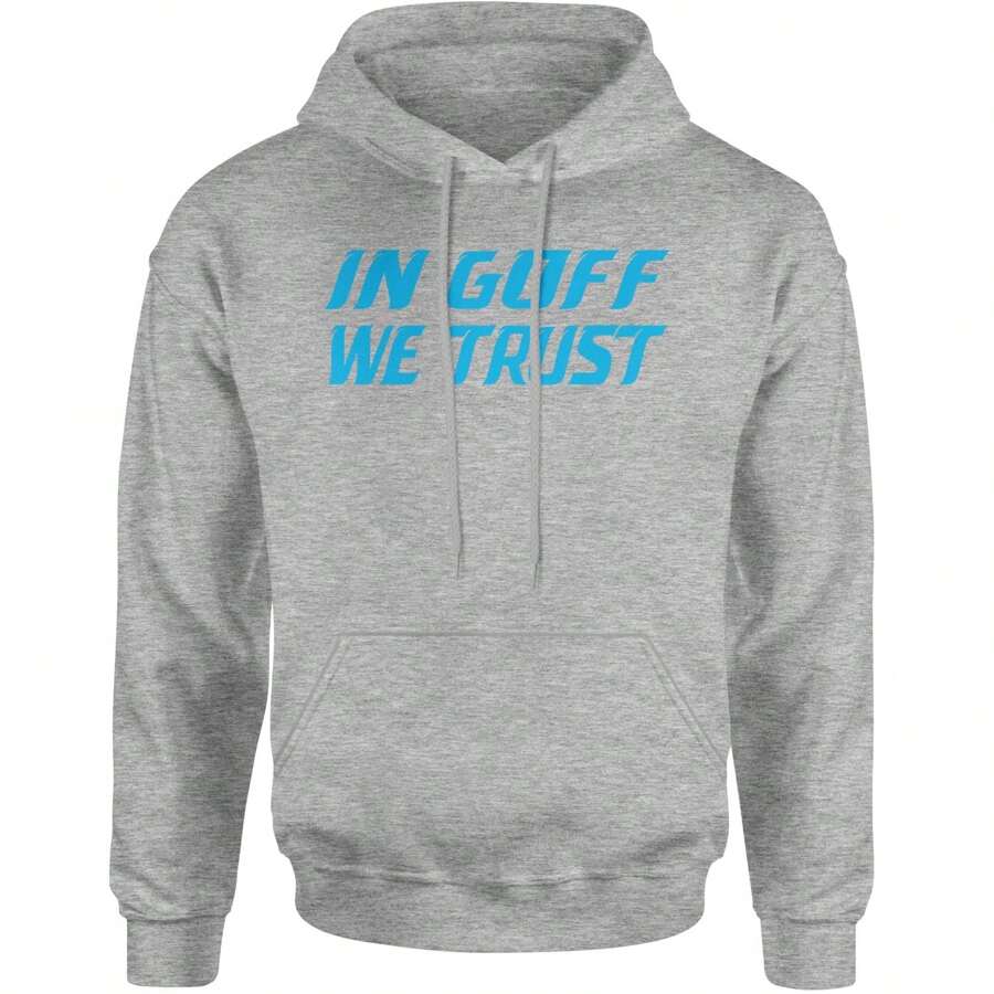 In Goff We Trust Detroit Adult Hoodie Sweatshirt - 希瑟灰色 - 查看 1