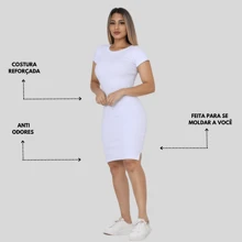 Women's Casual Short Tube Dress In Ribbed Fabric