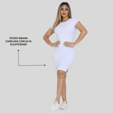 Women's Casual Short Tube Dress In Ribbed Fabric