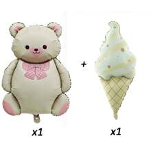 Globos mates lindos, osos de peluche, globos de aire caliente con forma de avión y coche, pasteles con forma de dinosaurio, formas de caramelo, adecuados para fiestas de cumpleaños, San Valentín, bodas y compromisos, duchas, aniversarios, Acción de Gracias y carnaval, artículos de decoración de globos para fiestas de cumpleaños de Navidad y carnaval - multicolor - Ver 26