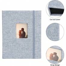 3 Inch Mini Photo Album, Small Picture Book With Pockets For 208 Photos, Decorative Linen Photo Album For Business Cards, Stamps, Ticketstravel Accessories Travel Essentials Car Accessories Outdoor Accessories Air Plane Case Useful Things Summer Essentials Office Accessories - Multicolor - View 4