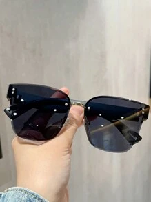 carrées sans monture de style Y2K aux couleurs dégradées, parfaites pour les fêtes, les plages et les voyages. Accessoires de plage pour femmes. basiques pour tenues d'automne-hiver pour femmes, affaires décontractées, cadeaux pour les vacances d'été à la plage, l'extérieur, les voyages