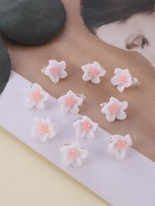 10 Cute Little Flower Hair Clips For Girls - Perfect For Parties And Holidays, Ideal For Gifts