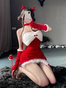 1 件，圣诞装新款修身连衣裙性感主播派对万圣节服装驯鹿圣诞老人