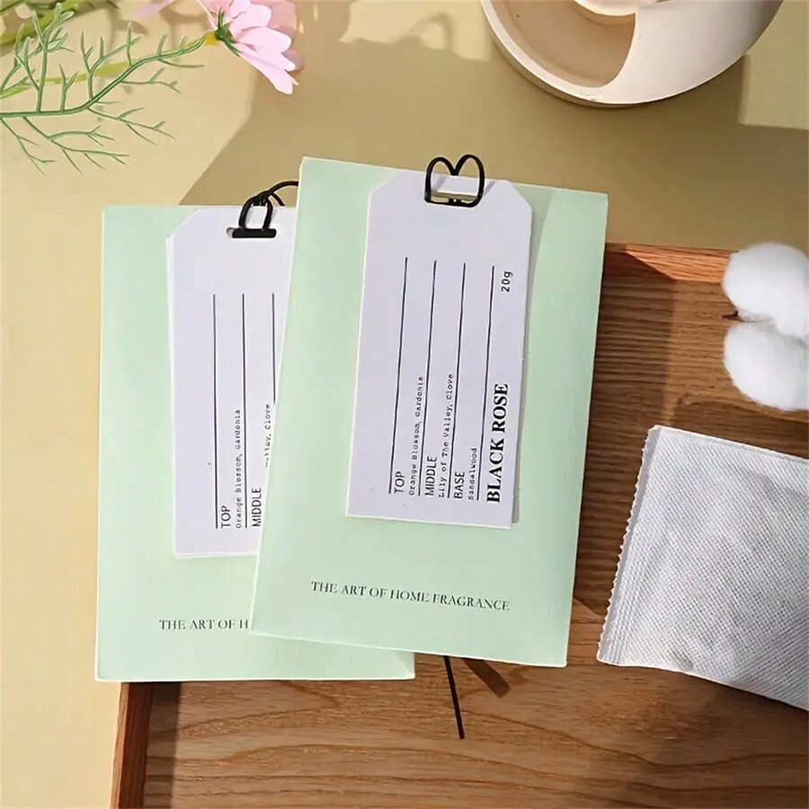 5 Pieces Paper Fragrance Sheets Air Freshener Black Rose Scent, Long