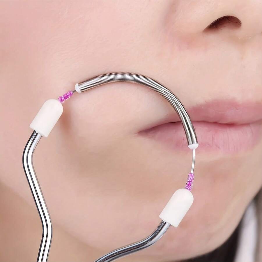 2pcs Facial Hair Remover Spring For Women, Portable Stainless Steel