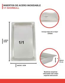 Inserto Acero Inoxidable 1/1 con Tapa 10 cm - Gris - Ver 7