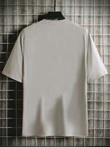 Come True Men's T-Shirt Printed Shirt 100% Cotton Mesh 30.1 - Xám - Xem 2