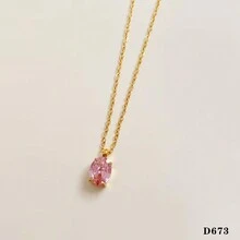1 chiếc vòng cổ mặt dây chuyền thủy tinh nhiều màu sắc sang trọng, được Blogger khuyên dùng Dây chuyền xương đòn thời trang hợp thời trang dành cho phụ nữ - Vòng cổ mặt dây chuyền - Xem 12
