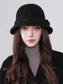 1 pieza Sombrero de estilo Cloche para mujer, gorra tipo parisino vintage elegante inspirado en la moda francesa, apta para el uso diario, eventos y paseos, Día de San Valentín - MM1896 - Ver 15