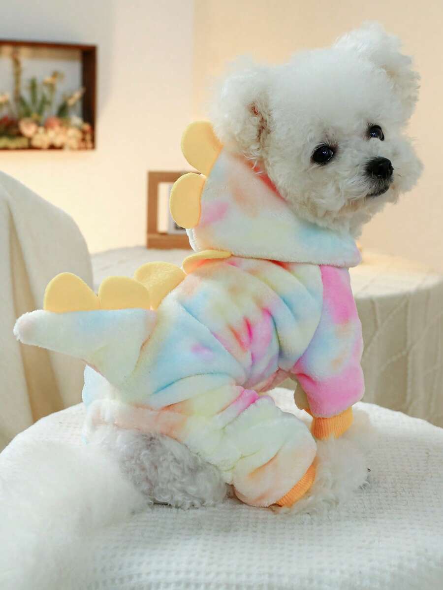 1 件宠物服装，适合狗和猫，小型犬吉娃娃可爱恐龙服装 - 黄色 - 黃色 - 查看 1