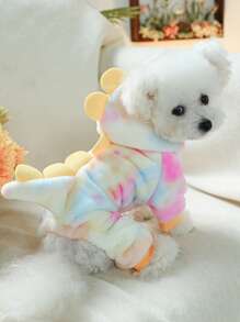 1 件宠物服装，适合狗和猫，小型犬吉娃娃可爱恐龙服装 - 黄色 - 黃色 - 查看 4