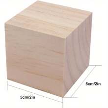 Cubos de madera - Grandes para hacer manualidades - Multicolor - Ver 1