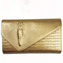 时尚鳄鱼纹手提包，女士大容量鳄鱼纹单肩包，时尚女士手提包 - 彩色 - 查看 12