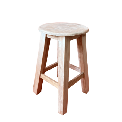 Banco Silla De Madera Para Niño Reforzado Redondo