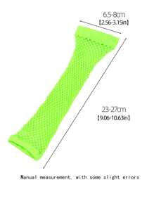 1pair Bright Color Coarse Mesh Fishnet With Elastic Gloves, Sexy Bridal Long Gloves, Punk Half-Finger Nightclub Party Etiquette Gloves, Suitable For Cos Clothing With Corresponding Colors.