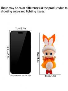 1 件可爱圣诞兔子仙女迷你玩偶装饰品、节日礼物、微型景观装饰、橱窗展示 - 彩色 - 查看 6