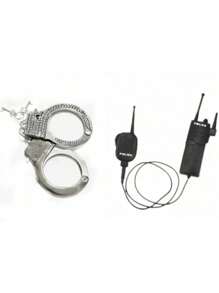 1 个金属手铐，带塑料手柄，直径小于 5 厘米（注意：水钻手铐是用胶水手工制作的，因此表面可能会有一些多余的胶水）万圣节 - 彩色 - 查看 13