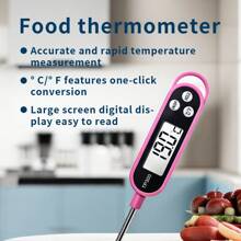1pc Probe-Style Electronic Food Thermometer For Kitchen Oil Temperature, BBQ And Baking