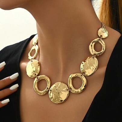 1 件欧式时尚夸张简约几何项链