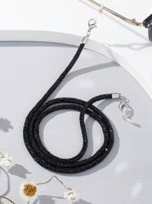 1 chiếc Dây chuyền kim loại lấp lánh pha lê hoàn toàn, thích hợp cho tiệc tùng và sử dụng trên sân khấu Phụ kiện kính cho phụ nữ - màu đen - Xem 2