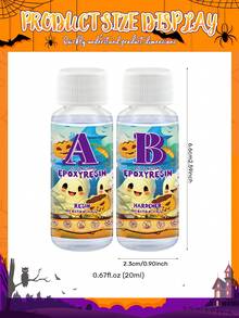 Bộ keo epoxy trong suốt không bọt 20/50/100ml, dùng cho đồ thủ công DIY, lắp ráp và kết dính vật thể, đúc thanh, quà tặng Halloween/Giáng sinh/sinh nhật. - Nhựa epoxy - Xem 2